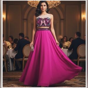 Versace 19.69 Abbigliamento Italia Sequin Gown Set